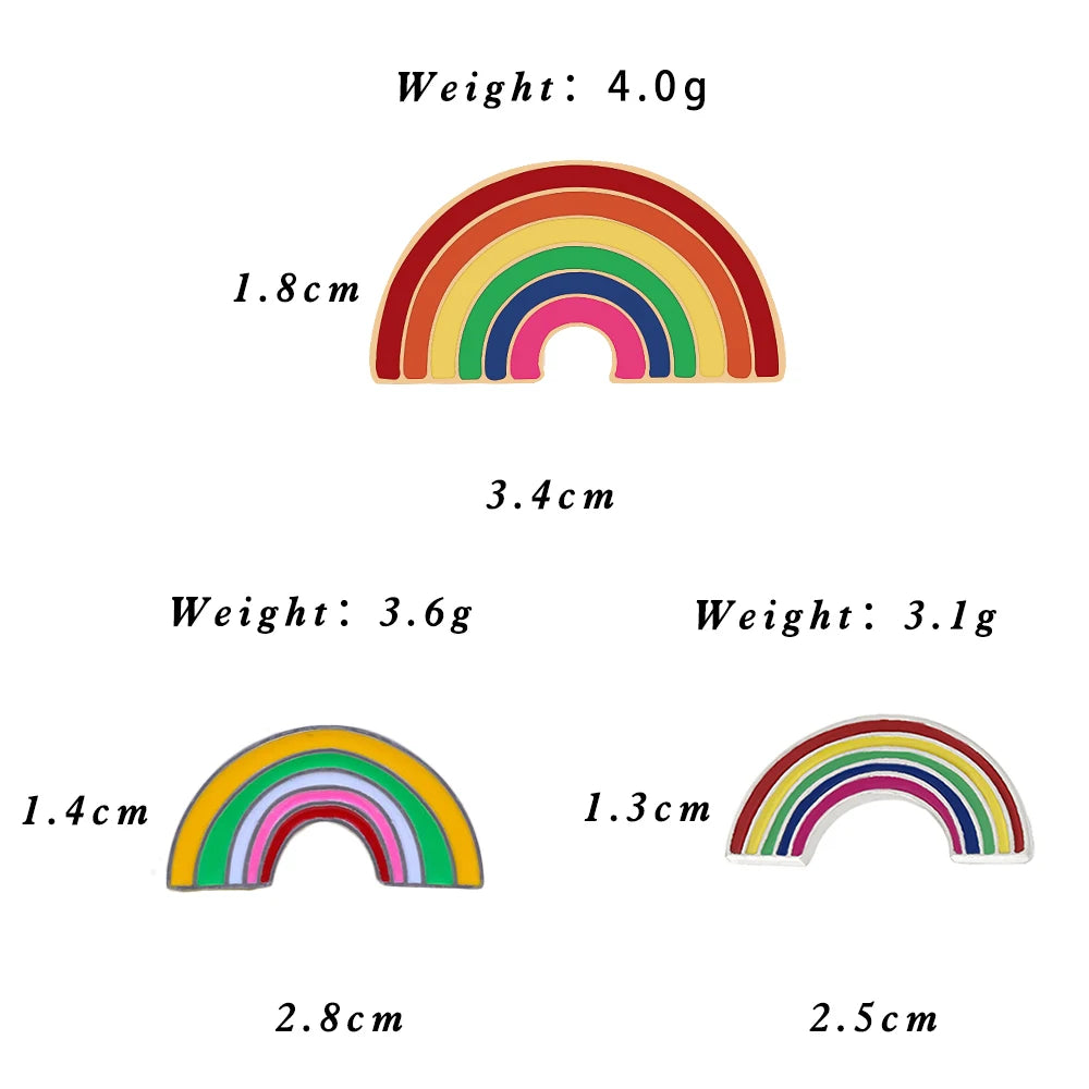 Fashion Colorful Enamel Pin Brooches for Women Cartoon Creative Mini Rainbow Metal Brooch Pins Denim Hat Badge Collar Jewelry