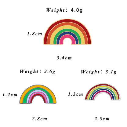 Fashion Colorful Enamel Pin Brooches for Women Cartoon Creative Mini Rainbow Metal Brooch Pins Denim Hat Badge Collar Jewelry