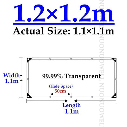 99.99% Transparent PVC Tarp Balcony Rainproof Cloth палатка Toldos Camping Tent Shading Net Tarpaulin Succulent Plants Cover