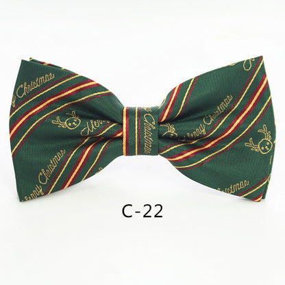 JEMYGINS Christmas Bow Ties for Mens Shirt  Snowflake Christmas Tree Pattern Men Silk Bow Tie  Christmas