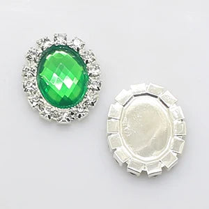 YWXINXI 10Pcs Hot Selling 16*20mm Oval Diy Jewelry Accessories Rhinestone Board Wedding Invitation Clothing Accessories