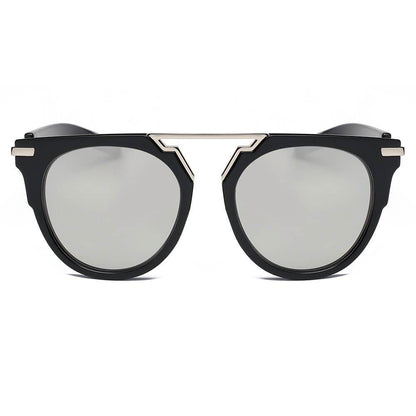 HANOVER | Unisex Fashion Brow-Bar Round Sunglasses