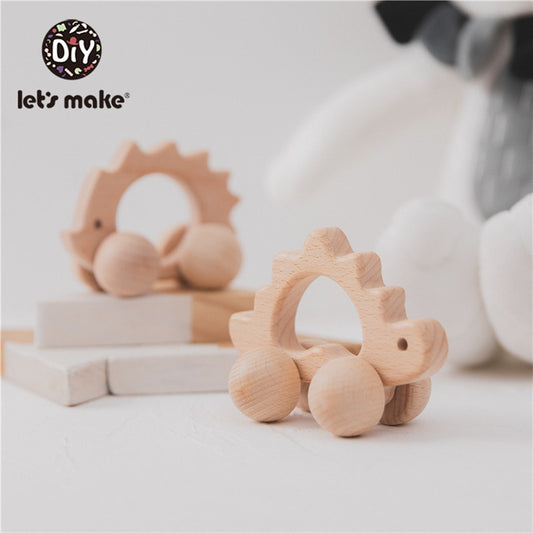 Wooden Toy Car Shape Organic Beech for Babies Teether Kids Brain Game Toys Handmade Crafts Christmas Cognitive Infants Toys