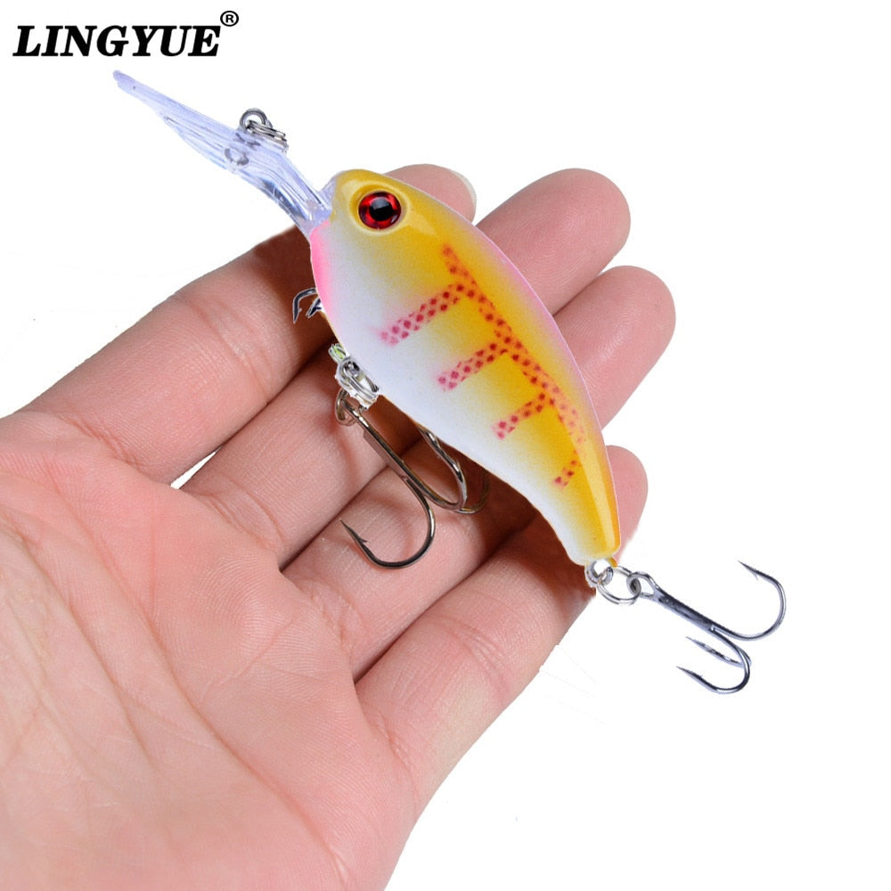 1pcs Crank Fishing Lure Artificial Hard Baits 10cm/15g Crankbait Jerkbait Wobbler Fishing Tackle Good Treble Hooks Tackle