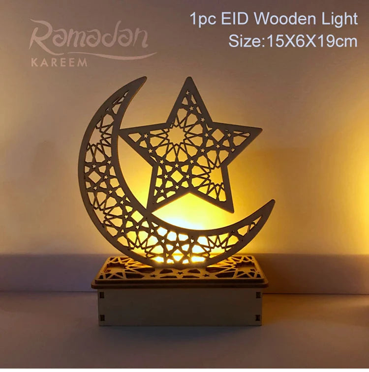 EID Wooden Pendant Eid Mubarak Ramadan Decoration for Home Islamic Muslim Party Decor Kareem Ramadan and Eid Decor Eid AL Adha