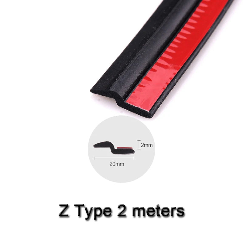 Car-Styling 2Meter B Z P D Type Car Rubber Seal Sound Insulation Weatherstrip Edge Trim Noise Insulation Car Door Sealing Strip