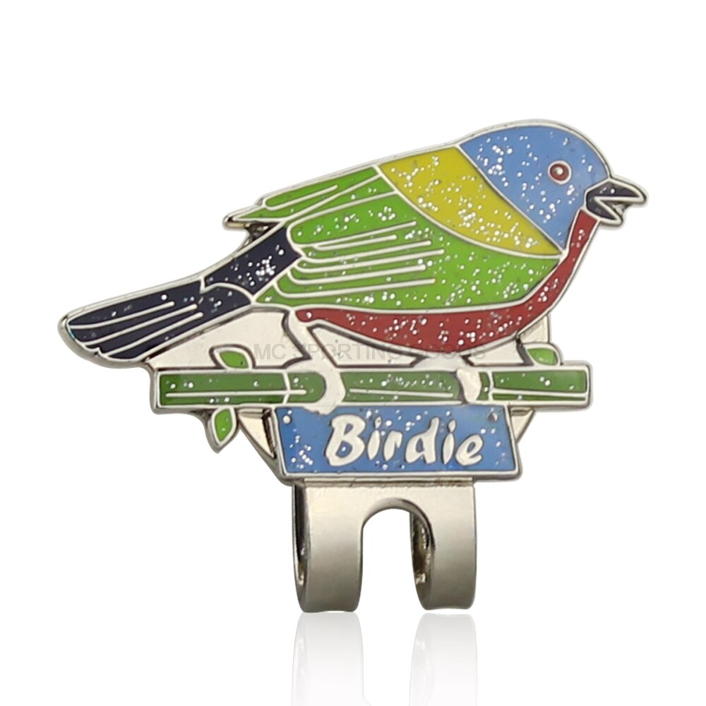 1pc Golf Ball Marker With Magnet Golf Cap Clips Shining Alloy Mark for Golfer Love Tortoise Slipper Dog Mermaid Birdie Eagle