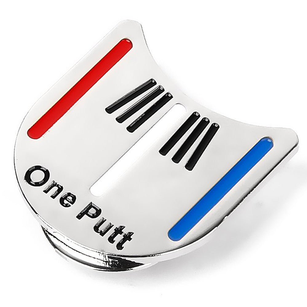 1 PCS One Putt Golf Ball Marker With Magnetic Hat Clip Putting Alignment Aiming Tool New Ball Mark Drop