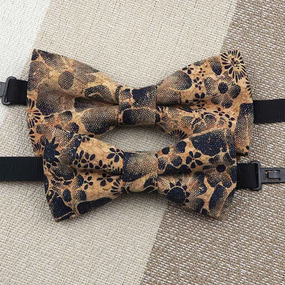 Fashion New Cork Wood Kids Bow Ties Novelty Handmade Fancy Bowtie Adjustable Butterfly Party School Children Accessories