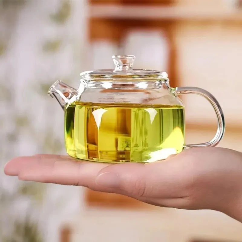 200ML Transparent Glass Teapot Water Jug Heat-Resistant Clear Kung Fu Tea Pot De