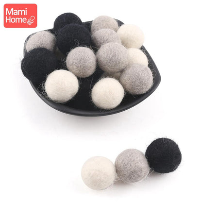 25pc Wool Balls Coloiful Beads Christmas DIY Crafts Baby Nursing Accseeories Decor Room Felt Wool Soft Making Baby Bed