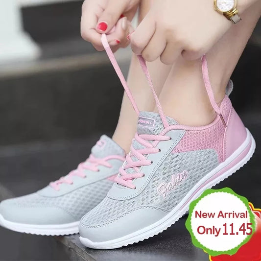 Women Shoes Summer White Sneakers Basket Femme Super Light Vulcanized Shoes Female Mesh Sneakers Women Casual Shoe