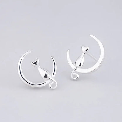 Newest 925 Sterling Silver Needle Women's Jewelry Cute Chic Stud Earrings for School Girls Kids Lady Birthday S925 Stamp