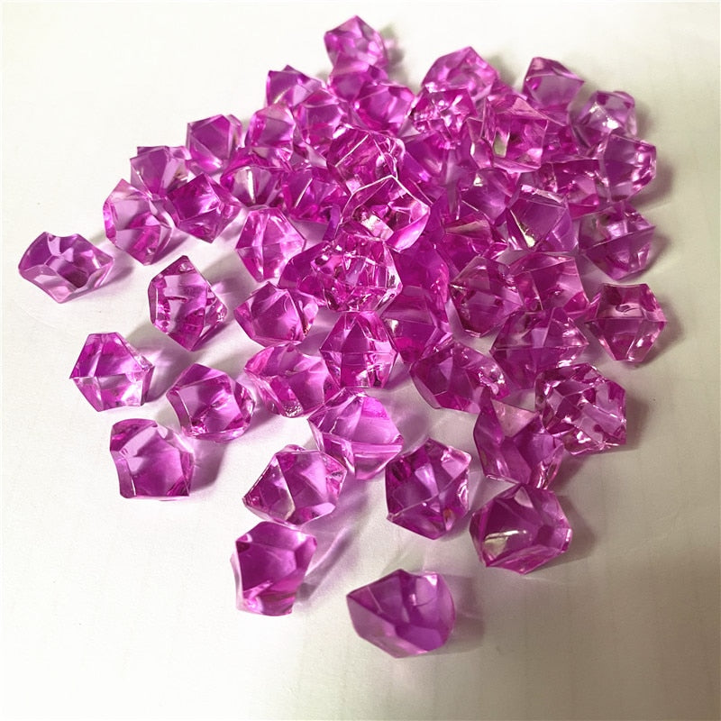 50PCS 14*11mm Acrylic Transparent Pawn Irregular Diamond Stone Chessman Game Pieces for Board Games Accessories 22 Colors