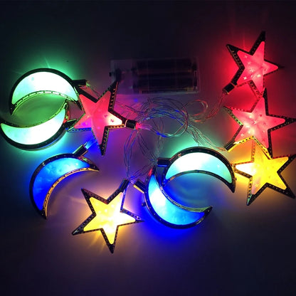 Ramadan Decoration Plastic Lantern Led String Lights Ramadan Kareem Decor Eid Mubarak Al-Fitr Eid Festival Party Supplies