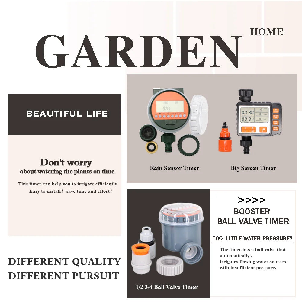 MUCIAKIE 5m-50m Automatic Garden Watering System Kits Self Garden Irrigation Watering Kits Micro Drip Mist Spray Cooling System