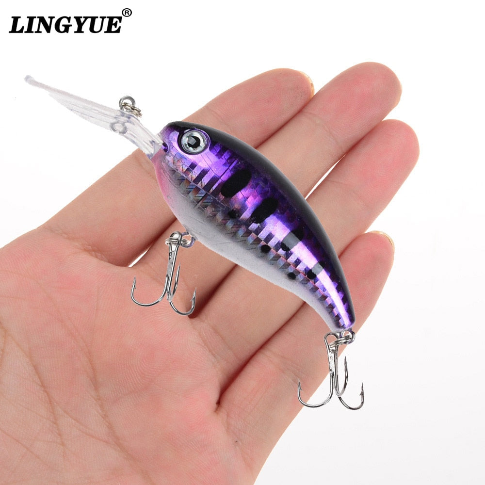 1pcs Crank Fishing Lure Artificial Hard Baits 10cm/15g Crankbait Jerkbait Wobbler Fishing Tackle Good Treble Hooks Tackle