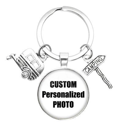 Personalized Custom Keychain Photo Mum Dad Baby Children Grandpa Parents Custom Designed Photo for Family Anniversary