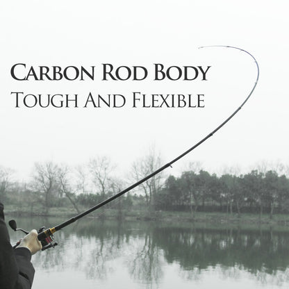 LINNHUE Fishing Rod Combo Baitcasting Reel Rod Set Fishing Reel 8KG Max Drag Freshwater Saltwater Carp Fishing Reels for Pesca