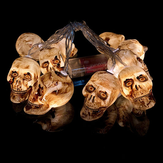 1.5M 10LED Halloween Horror Pumpkin Skull Led String Light Bat Ghost Outdoor Lamp Garland for Halloween Party Home Hanging Decor
