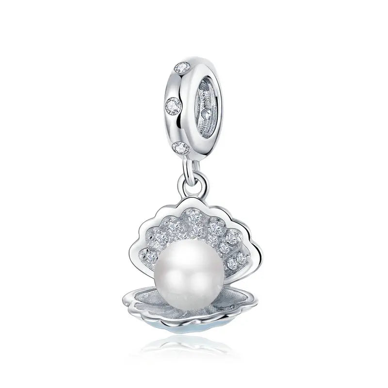 BISAER 925 Sterling Silver Blue Travel Suitcase Charm Pink Car Pendant Family House Home Beads Fit Women Bracelet DIY Jewelry