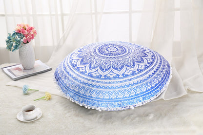 Colorful Mandala Floor Pillows Ottoman Round Bohemian Meditation Cushion Pillow Pouf48