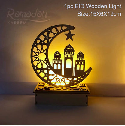 EID Wooden Pendant Eid Mubarak Ramadan Decoration for Home Islamic Muslim Party Decor Kareem Ramadan and Eid Decor Eid AL Adha