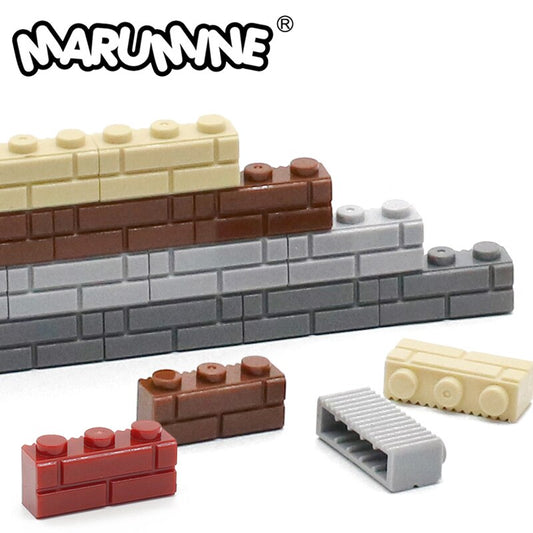 MARUMINE 150PCS 1x3 Wall Bricks Cube Idea Part House Build Block Parts 3622 Compatible Accessories DIY Assembly MOC Street View