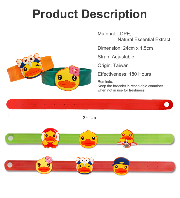 Anti Mosquito Bracelet 6 Bracelets (/W Ducking Decoration)