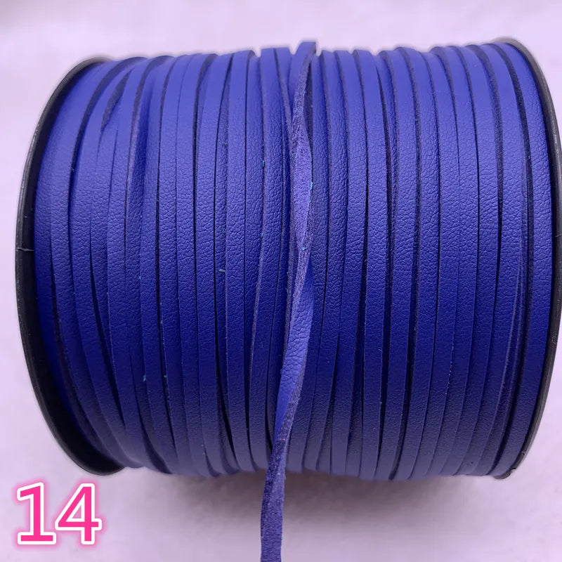 NEW 5yards/Lot 3mm Double Sided Suede Braided Cord Korean Velvet Leather Handmade Beading Bracelet Jewelry String