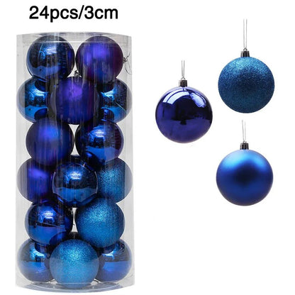 24/36pcs Christmas Balls Christmas Tree Ornament Hanging Pendent Xmas Decoration 2023 Christmas Ornaments Navidad 2024