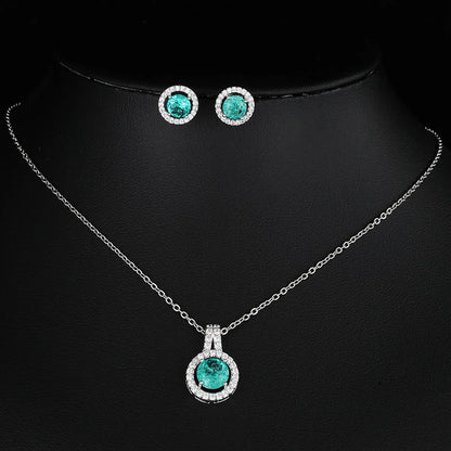Nigerian Water Drop Cubic Zirconia Wedding Jewelry Sets Inlay Luxury Crystal Bridal Jewelry Set for Bridesmaids AS099