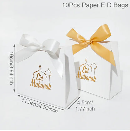 Eid Mubarak Candy Boxes Ramadan Decoration 2024 Eid Mubarak Ramadan Kareem Muslim Islamic Festival Party DIY Decor Supplies