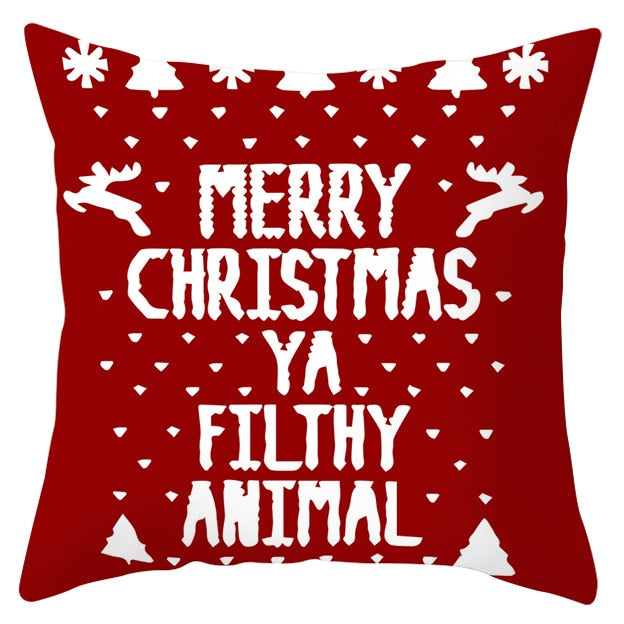 45x45cm Santa Claus Christmas Pillowcase Merry Christmas Decor for Home Christmas Ornament Xmas