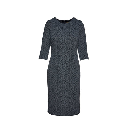 Dark Grey Jacquard Dress by Conquista
