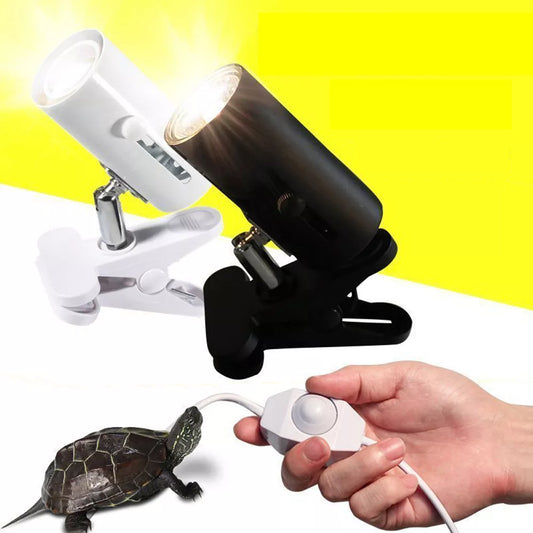 UVA+UVB 3.0 Reptile Lamp Kit With Clip-On Ceramic Light Holder Turtle Basking UV Heating Lamp Set Tortoises Lizard Lighting 220V