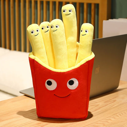 Cute Cartoon Plush Hamburger Ice Cream French Fries Toy Stuffed Food Popcorn Cake Pizza Pillow Cushion Kids Toys Birthday