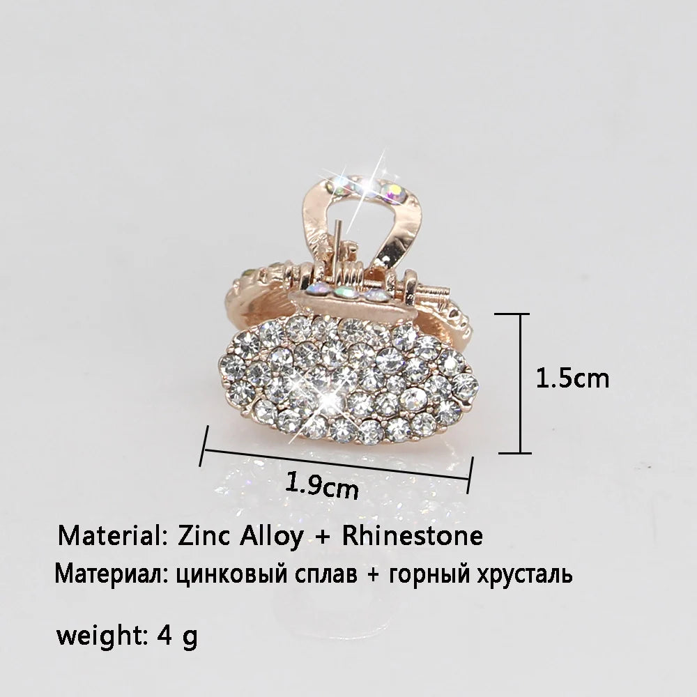 AINAMEISI New 7 Style Metal Crab Claw Clip for Women Girls Charm Barrette Full Rhinestone Wedding Hair Accessories Jewelry