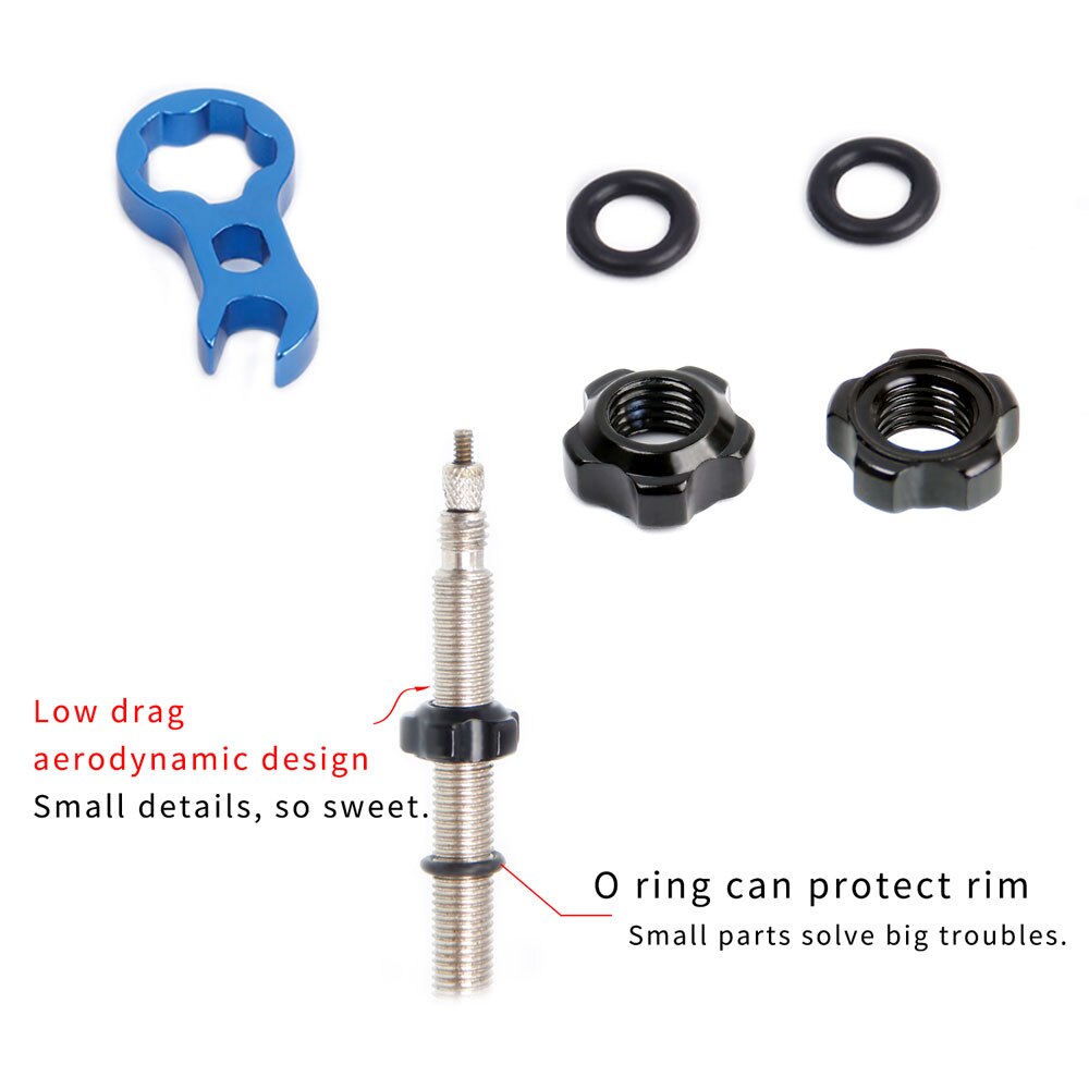 RISK Bicycle Presta Valve Nut With Tool Set Road Bike MTB Valve Fixed Nut Washer France Tire Waterproof Protection Accessories
