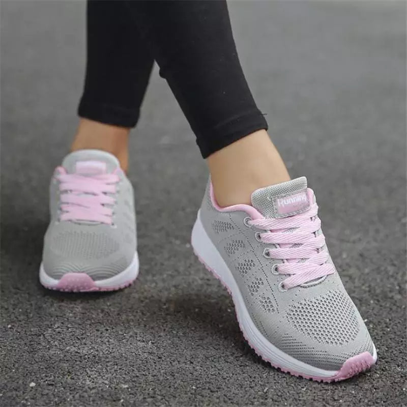 Women Casual Shoes Breathable Mesh Vulcanized Shoes Woman White Sneakers Women Tenis Feminino Gym Shoes Sport Women's Sneakers