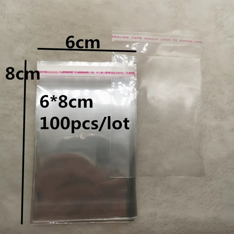 4x6-14x14cm Various Models Resealable Poly Bag Transparent Opp Plastic Bags Self Adhesive Seal Jewellery Making Bag..