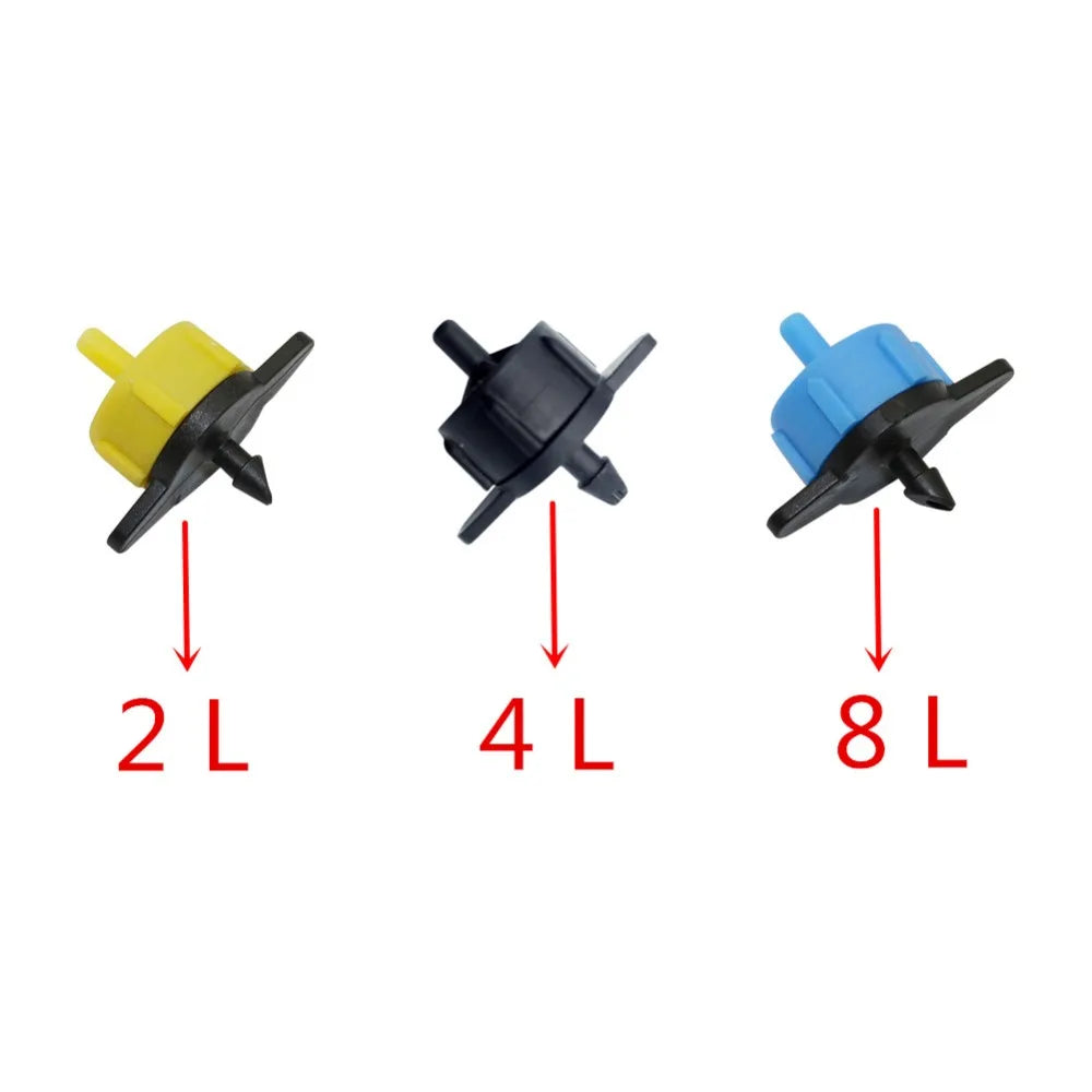 Greenhouse Drip Irrigation 2l/4l/8l 2-Way Drip Arrow Kit Garden Irrigation System Potted Plants Watering Kit 20 Sets