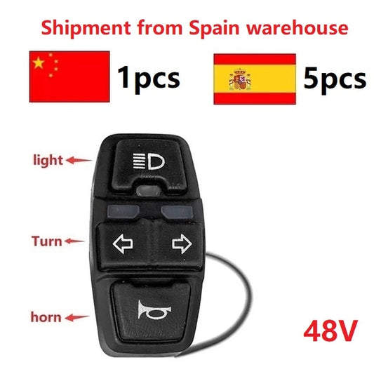 Wuxing Electric Bicycle Motorcycle ATV DK336 Switch Horn Button Turn Signal Electric Fog Light Start Handlebar Controller Switch