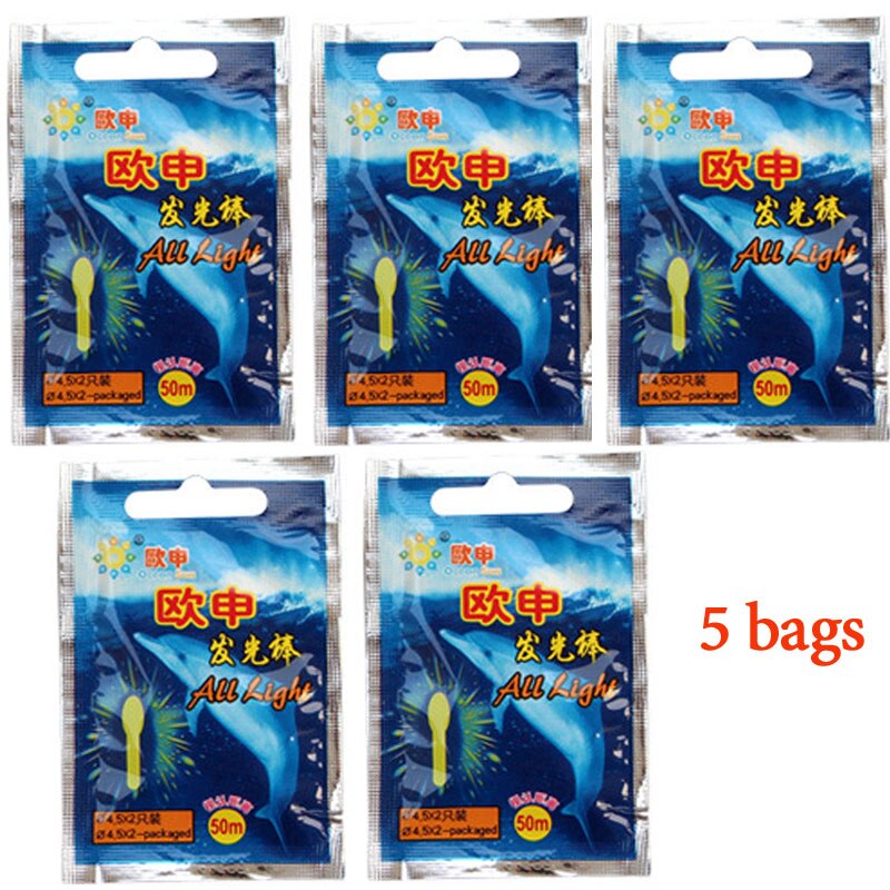 WLPFISHING Lightstick (25pcs or 10pcs) 5bags/Lot Fishing Float Electic Floaters Luminous Light Stick Fluorescent Glowing Stick