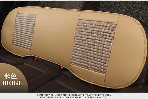 3D Leather Flax Car Seat Cover Cushion  Front Rear Protector for VolksWagen Passat Toyota Honda Ford Chevrolet Mazda Peugeot KIA