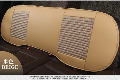 3D Leather Flax Car Seat Cover Cushion  Front Rear Protector for VolksWagen Passat Toyota Honda Ford Chevrolet Mazda Peugeot KIA
