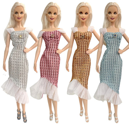 NK  1x Doll Ballet Dress for Barbie Doll Fashion Party Skirt Dollhouse Dancing Clothes for 1/6 BJD FR Doll Accessories Toys JJ