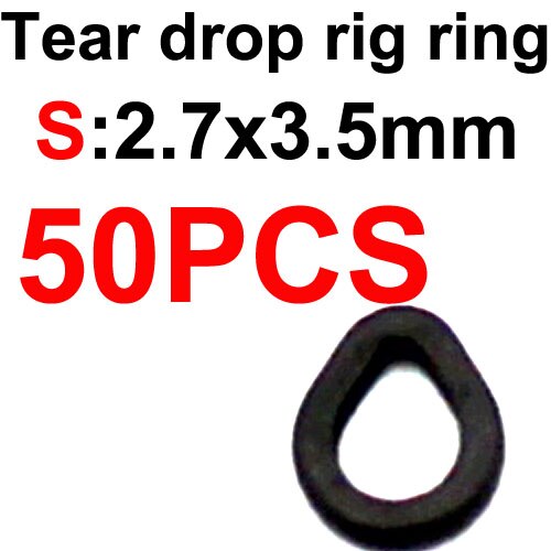 50PCS Carp Fishing Accessories Rig Rings Round Oval Tear Drop Hair Rig Blow Back Rig Micro Ring Terminal End Tackle Equipment