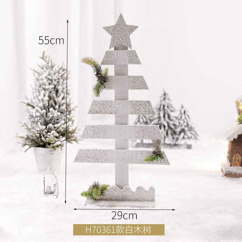 Creative Christmas Wooden Decorative House Pendant Simulation Street Light Model Light Christmas Party Home Decoration Navidad