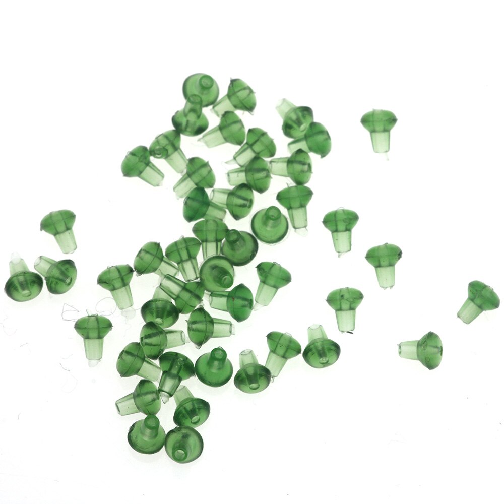 Rompin 50pcs Hook Stops Beads Carp Fishing Accessories Stopper Green Black Carp Fishing Hair Chod Ronnie Rig Pop UP Boilie Stop